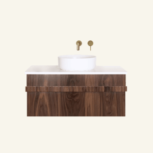 Ashton Wall-Mounted Vanity 900 Single Bowl - Walnut