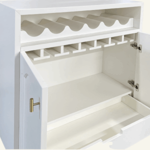 Elise Bar Cabinet - Classic White