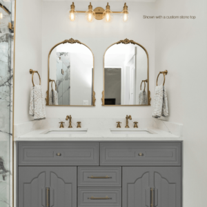 Eleanor Vanity 1500 Double Bowl - Pearl Grey
