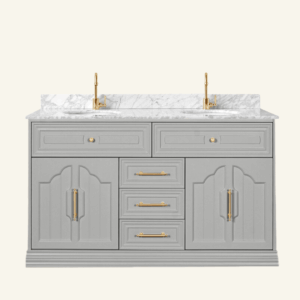 Eleanor Vanity 1500 Double Bowl - Pearl Grey