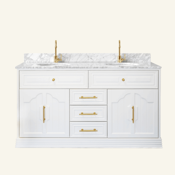 Eleanor Vanity 1500 Double Bowl - Classic White
