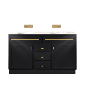 Elise Vanity 1500 Double Bowl - Black