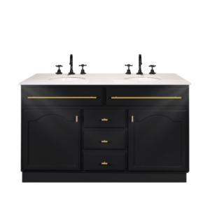 Elise Vanity 1500 Double Bowl - Black