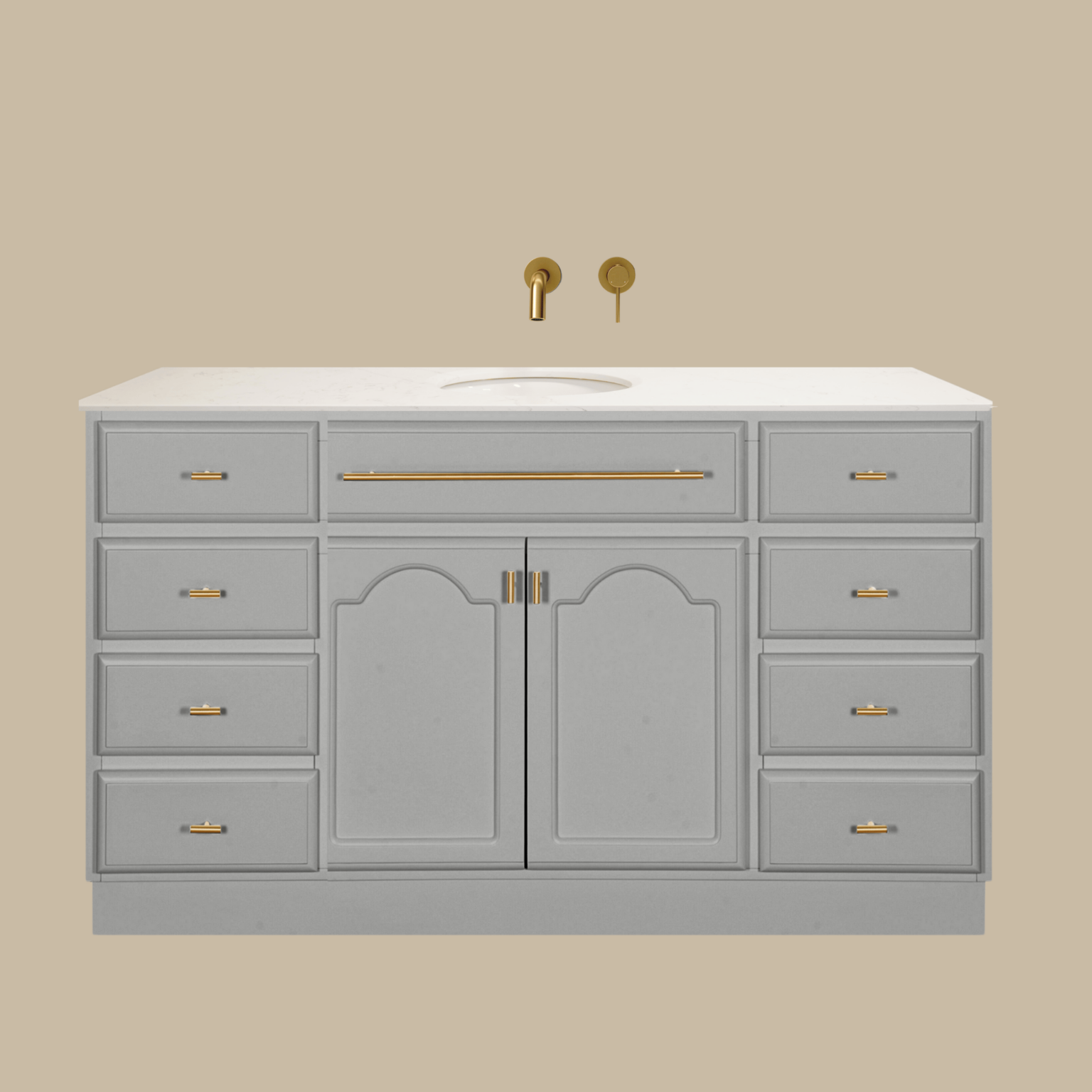 Elise Vanity 1500 Single Bowl - Pearl Grey