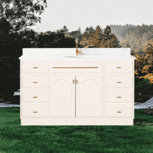 Elise Vanity 1500 Single Bowl - Classic White