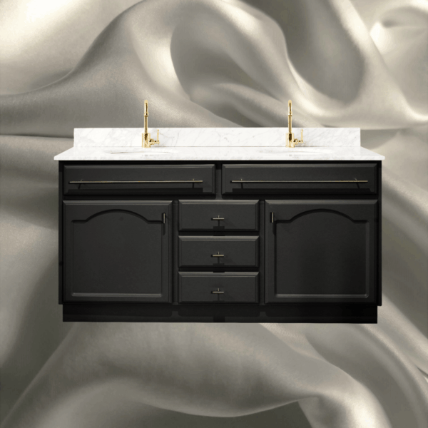 Elise Vanity 1500 Double Bowl - Black