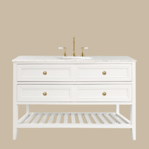 Audrey Vanity Freestanding 1200 Single Bowl -  Classic White