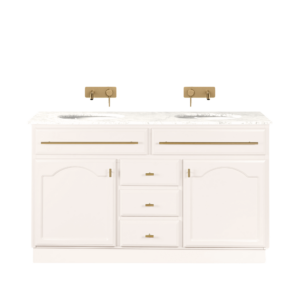 Elise Vanity 1500 Double Bowl - Classic White