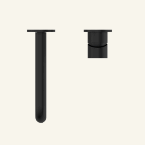 York Straight Basin Mixer With White Porcelain Lever - Aged Brass