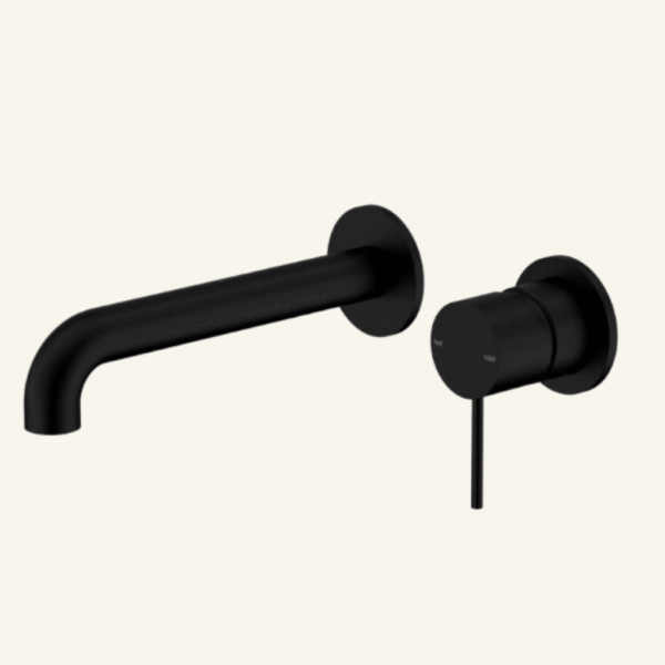 York Straight Basin Mixer With White Porcelain Lever - Aged Brass