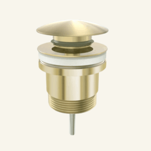 York Straight Basin Mixer With White Porcelain Lever - Aged Brass