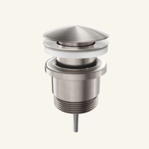 York Straight Basin Mixer With White Porcelain Lever - Aged Brass
