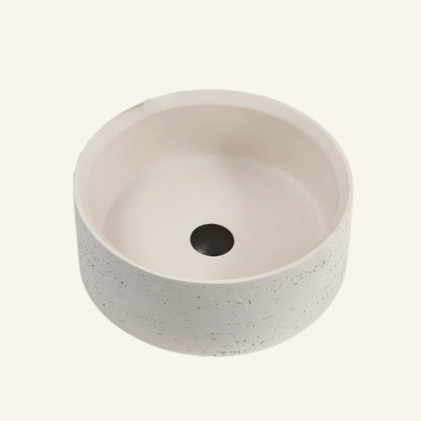 Pebble Almond Nano Stone Basin
