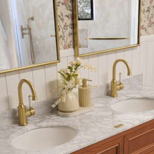 Audrey Vanity Freestanding 1500 Double Bowl - Brown Oak 