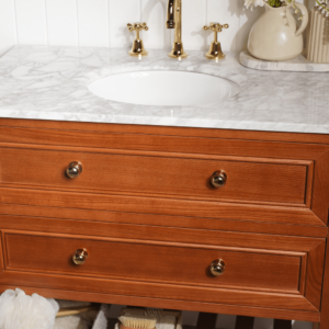 Audrey Vanity Freestanding 900 Single Bowl - Brown Oak 