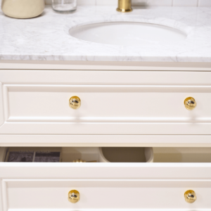 Audrey Vanity Freestanding 900 Single Bowl - Classic White