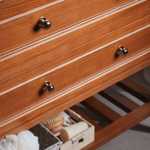 Audrey Vanity Freestanding 900 Single Bowl - Brown Oak 