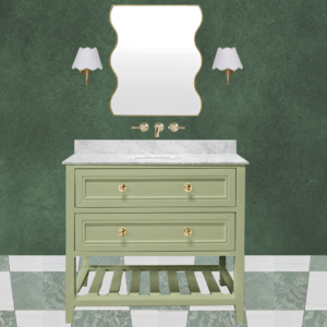 Audrey Vanity Freestanding 900 Single Bowl - Sagewood