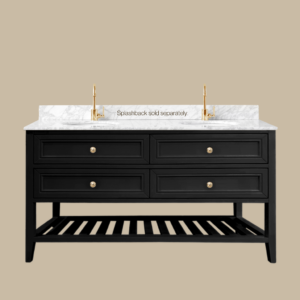 Audrey Vanity Freestanding 1500 Double Bowl - Black