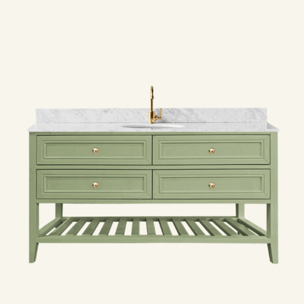 Audrey Vanity Freestanding 1500 Single Bowl - Sagewood