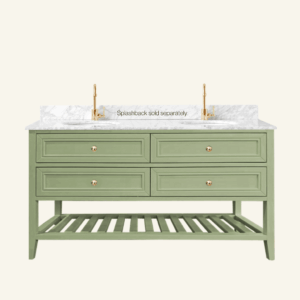 Audrey Vanity Freestanding 1500 Double Bowl - Sagewood