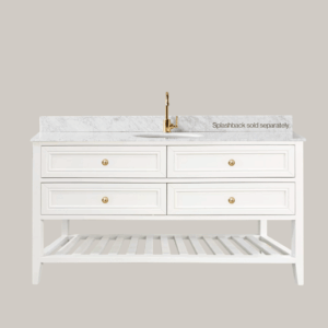 Audrey Vanity Freestanding 1500 Single Bowl - Classic White