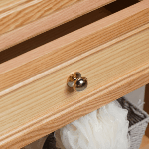 Audrey Solid Brass Knob 32mm - Chrome/Gloss Gold
