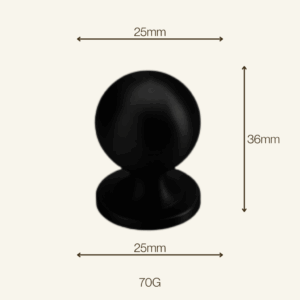 Eleanor Solid Brass Knob 23mm - Chrome/Brushed Gold/Matt Black