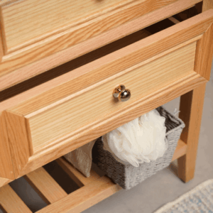 Audrey Vanity Freestanding 1500 Single - Natural Oak 