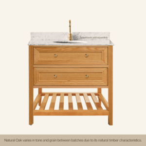 Audrey Vanity Freestanding 900 Single Bowl - Natural Oak