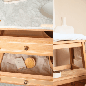 Audrey Vanity Freestanding 1200 Single Bowl - Natural Oak 