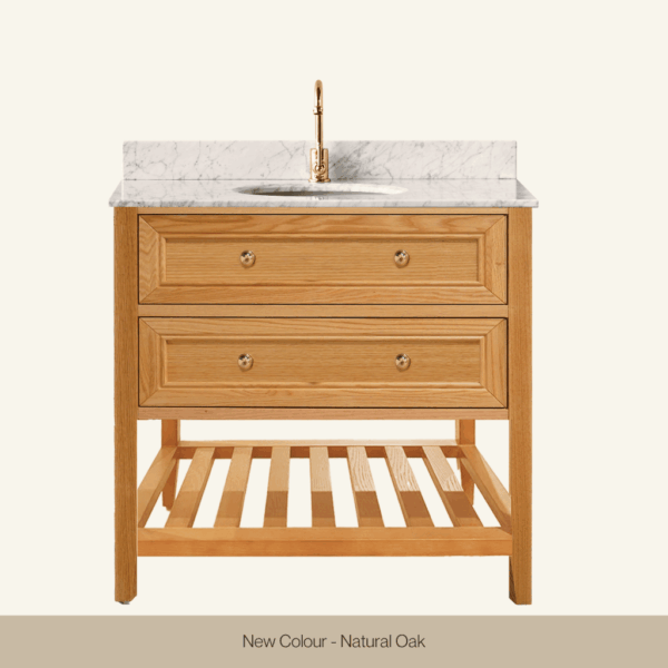 Audrey Vanity Freestanding 900 Single Bowl - Natural Oak