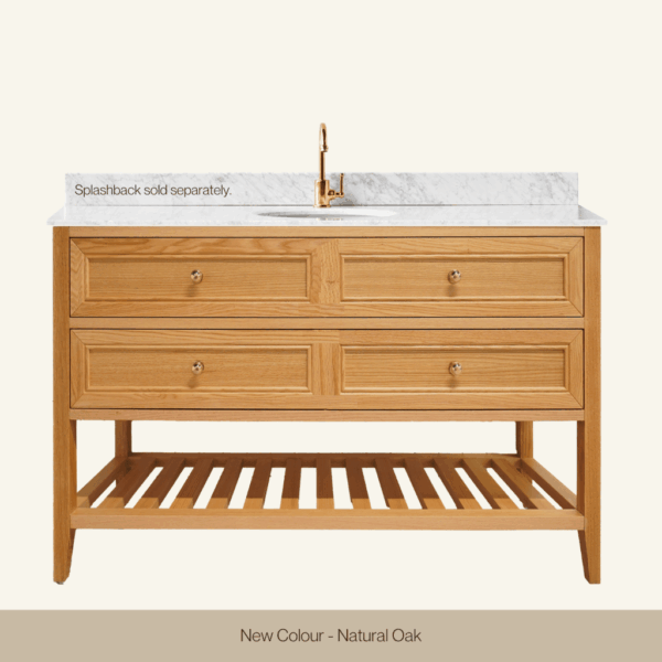 Audrey Vanity Freestanding 1200 Single Bowl - Natural Oak 
