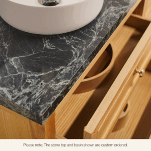 Audrey Vanity Freestanding 1200 Single Bowl - Natural Oak 