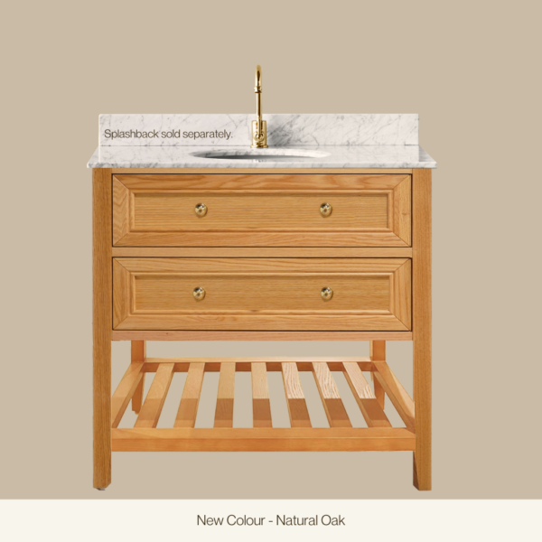 Audrey Vanity Freestanding 900 Single Bowl - Natural Oak