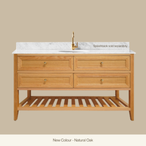 Audrey Vanity Freestanding 900 Single Bowl - Natural Oak