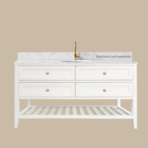 Audrey Vanity Freestanding 1500 Single Bowl - Classic White