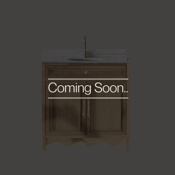 Belle Scalloped Vanity 900 Freestanding – Honey Oak