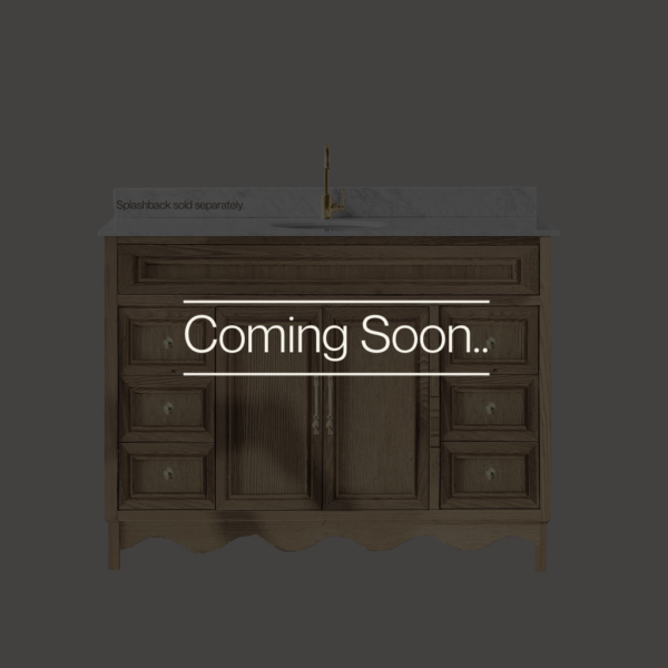 Belle Scalloped Vanity 1200 Freestanding – Honey Oak
