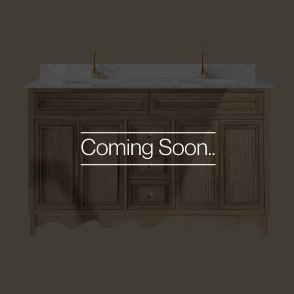 Belle Scalloped Vanity 1500 Double Bowl Freestanding – Honey Oak