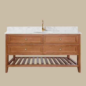 Audrey Vanity Freestanding 1500 Single Bowl - Brown Oak 