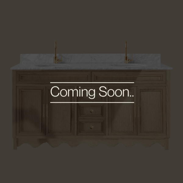 Belle Scalloped Vanity 1800 Double Bowl Freestanding – Honey Oak