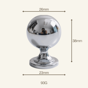Eleanor Solid Brass Knob 23mm - Chrome/Brushed Gold/Matt Black