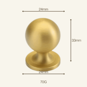 Eleanor Solid Brass Knob 23mm - Chrome/Brushed Gold/Matt Black