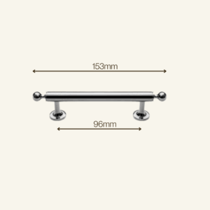 Eleanor Solid Brass Handle 96/128mm - Chrome/Brushed Gold/Matt Black