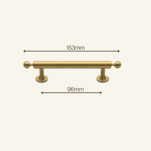 Eleanor Solid Brass Handle 96/128mm - Chrome/Brushed Gold/Matt Black