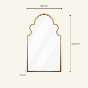 Valencia Bathroom Wall Mounted Mirror - Brushed Gold/Chrome