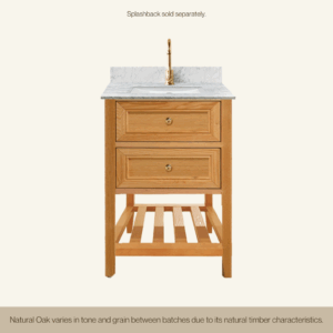 Audrey Vanity Freestanding 600 Petite - Natural Oak
