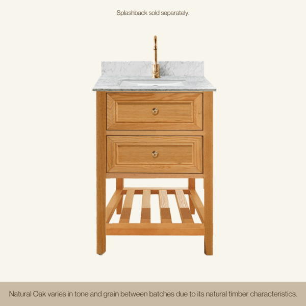 Audrey Vanity Freestanding 600 Petite - Natural Oak